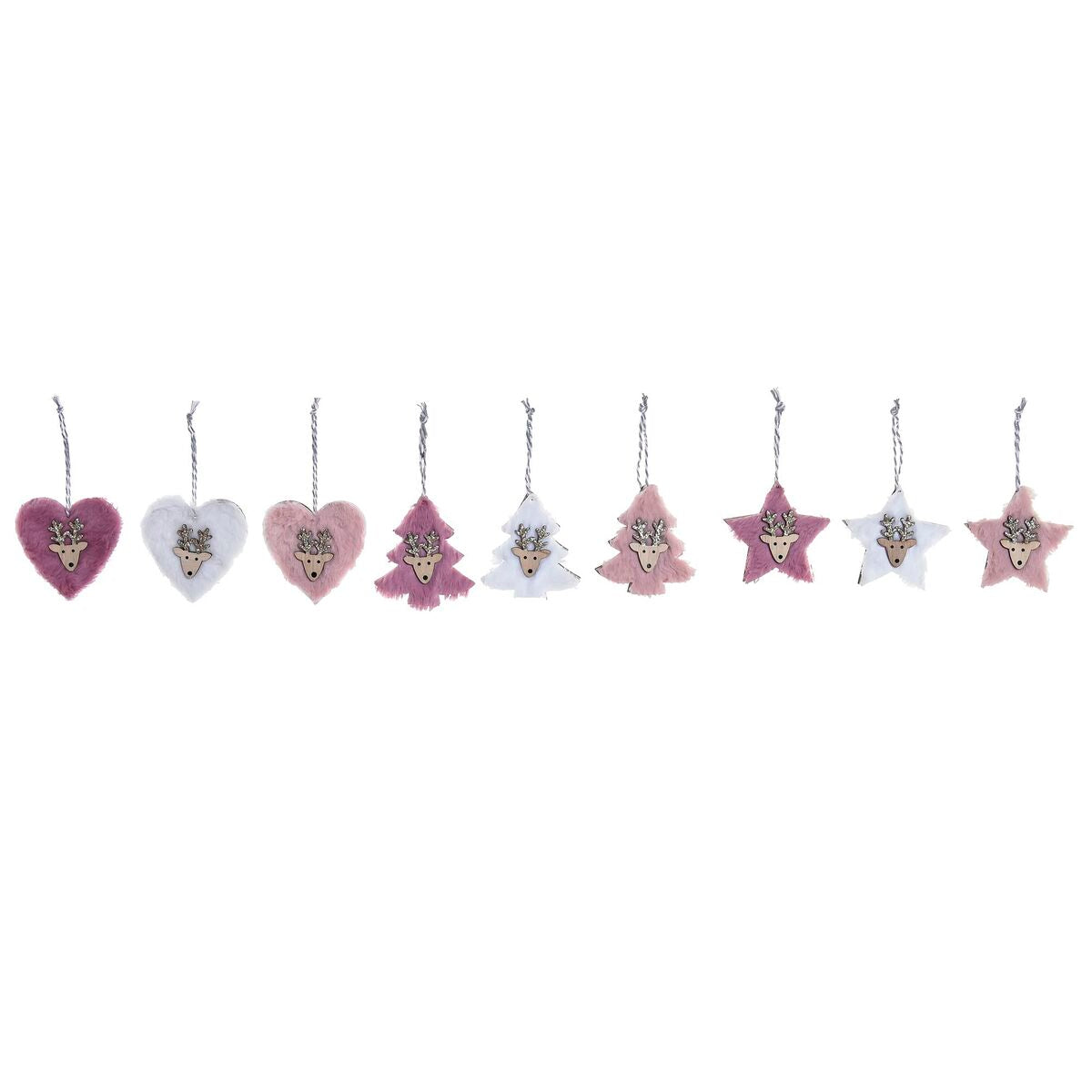 Christmas Decorations Set DKD Home Decor Polyester (22 x 8 x 1 cm) (3 Units)-0