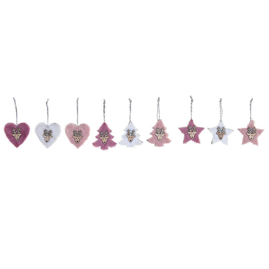 Christmas Decorations Set DKD Home Decor Polyester (22 x 8 x 1 cm) (3 Units)-0