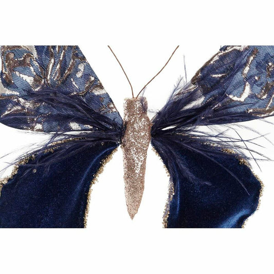 Christmas bauble DKD Home Decor Polyester Butterfly (2 Units) (23 x 3 x 19 cm)-1