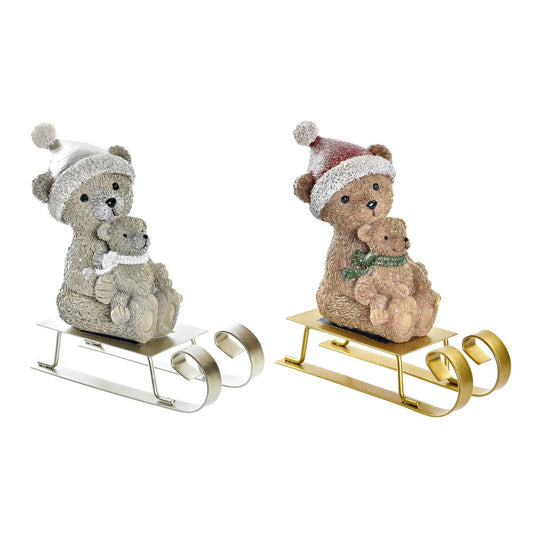 Christmas bauble DKD Home Decor Resin Bear (10 x 4 x 9,5 cm) (2 Units)-0