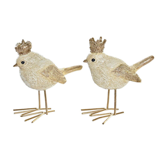 Christmas bauble DKD Home Decor Resin Bird (11 x 5 x 9,5 cm) (2 Units)-0