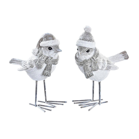 Christmas bauble DKD Home Decor Resin Bird (10,5 x 5,5 x 10,5 cm) (2 Units)-0