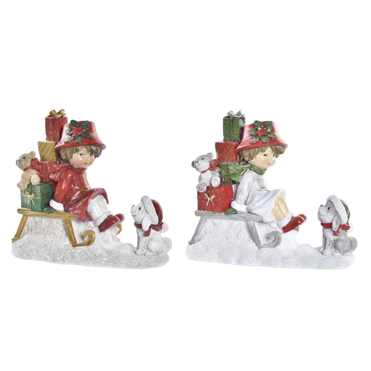 Christmas bauble DKD Home Decor Resin (14,5 x 7 x 12,5 cm) (2 Units)-0