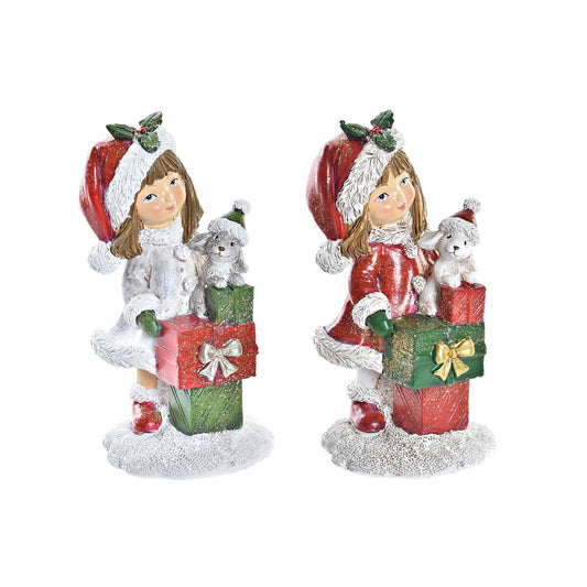 Christmas bauble DKD Home Decor Resin Girls (6,5 x 6,5 x 12 cm) (2 Units)-0