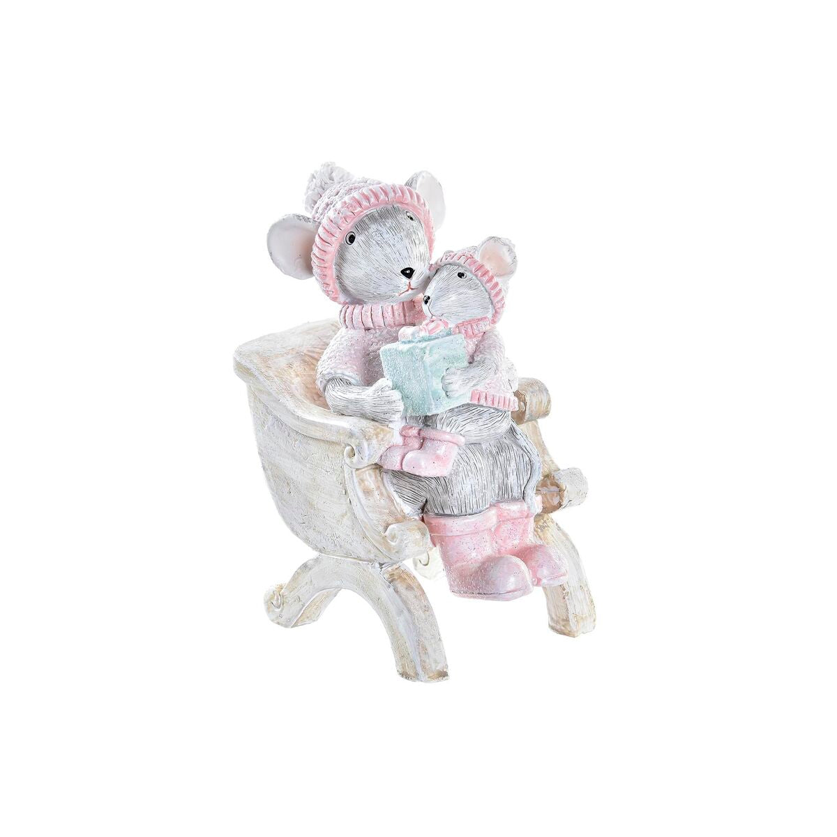 Christmas bauble DKD Home Decor Mouse Resin (8 x 5,5 x 10 cm)-0