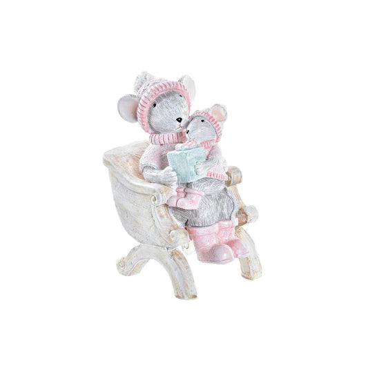 Christmas bauble DKD Home Decor Mouse Resin (8 x 5,5 x 10 cm)-0