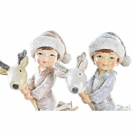 Christmas bauble DKD Home Decor Resin Children (11 x 5,5 x 12 cm) (2 Units)-1