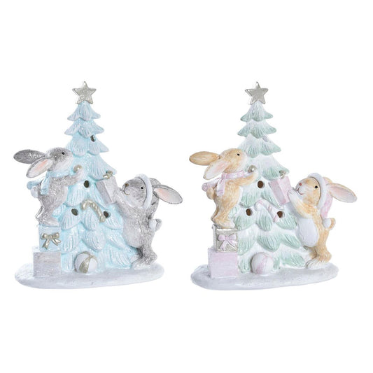 Christmas bauble DKD Home Decor Tree Resin (13,5 x 8 x 16 cm) (2 Units)-0