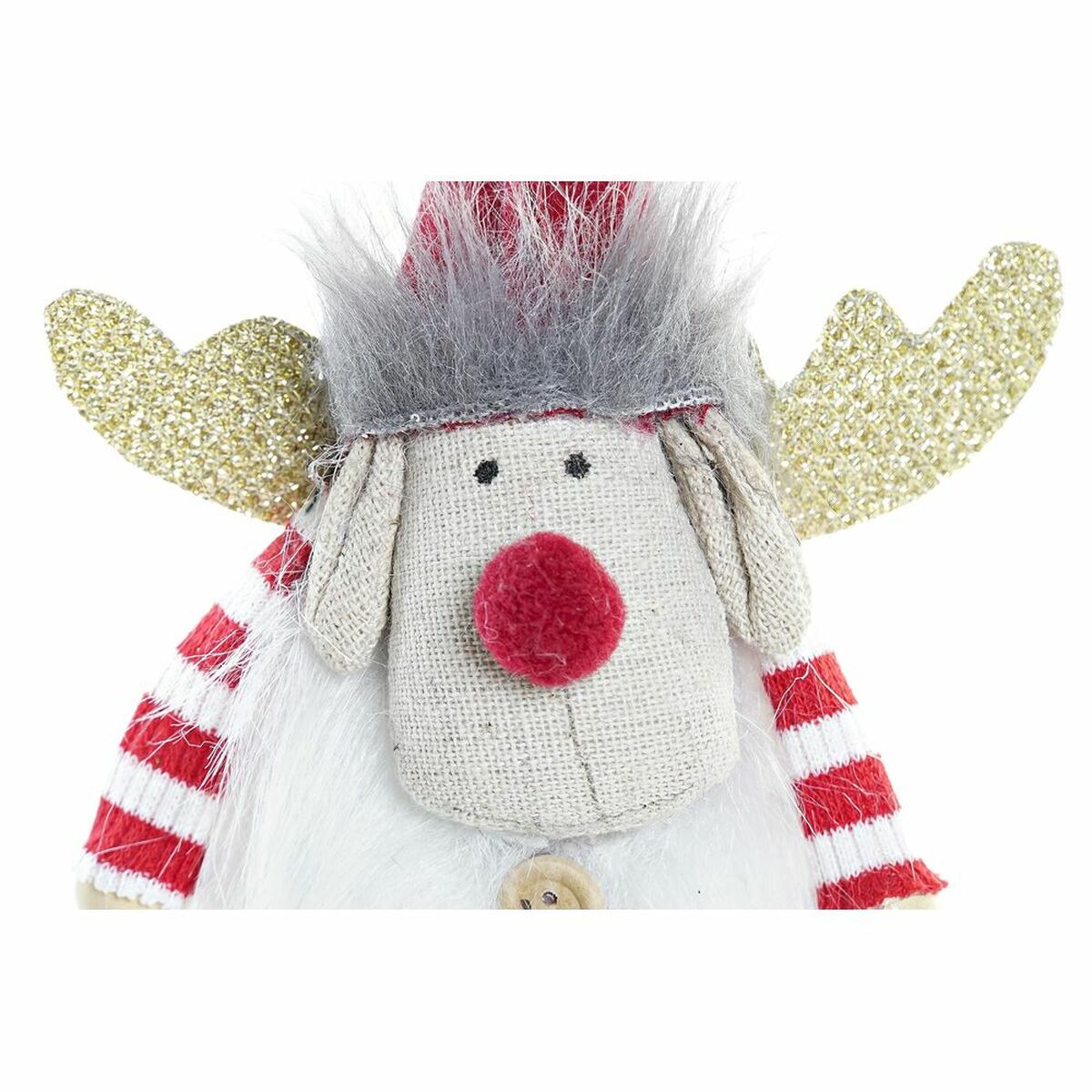 Christmas bauble DKD Home Decor Polyester Reindeer (8 x 5 x 23 cm) (2 Units)-2