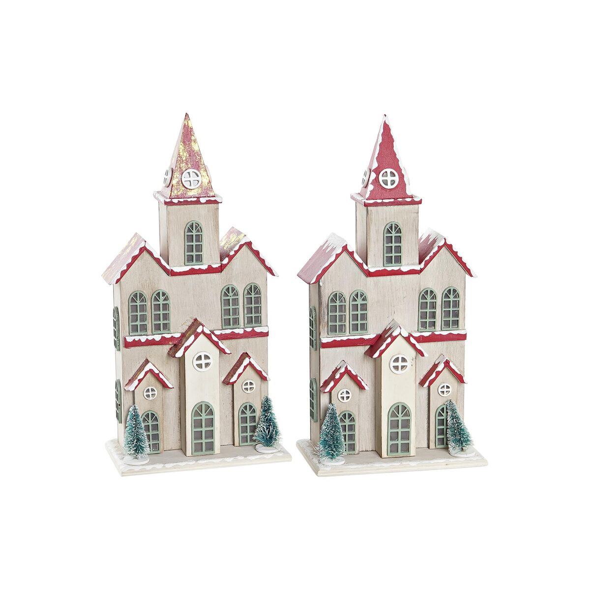 Christmas bauble DKD Home Decor House MDF (13 x 8 x 28 cm) (2 Units)-0