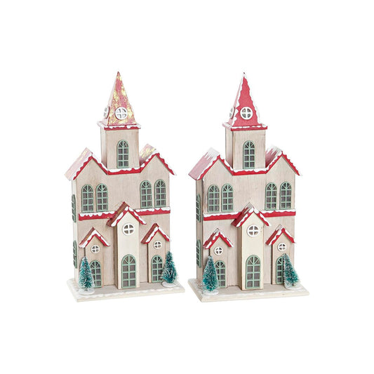 Christmas bauble DKD Home Decor House MDF (13 x 8 x 28 cm) (2 Units)-0