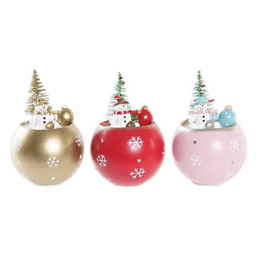 Christmas bauble DKD Home Decor MDF (8 x 8 x 11 cm) (3) (3 Units)-0