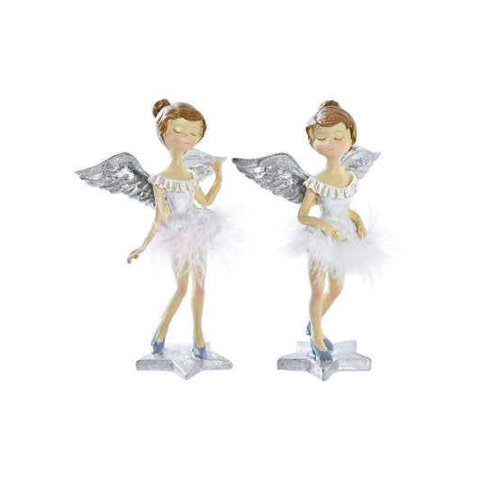 Christmas bauble DKD Home Decor Resin Angel (11 x 9 x 17 cm) (2 Units)-0