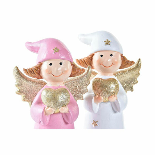 Christmas bauble DKD Home Decor Porcelain Angel (7 x 5 x 14 cm) (2 Units)-1