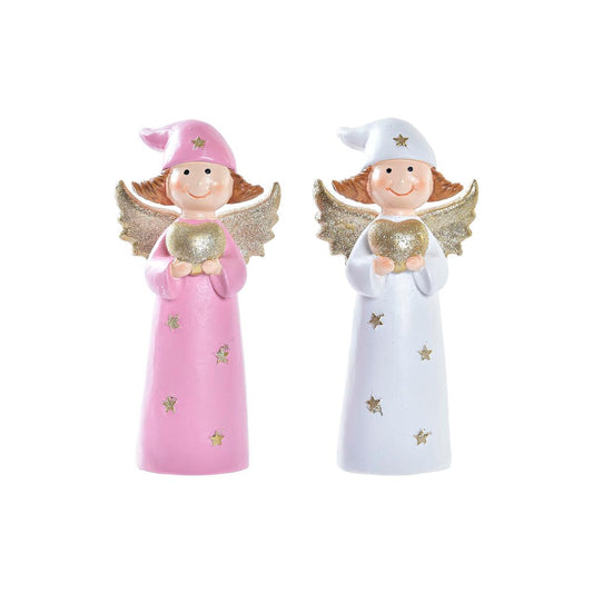 Christmas bauble DKD Home Decor Porcelain Angel (7 x 5 x 14 cm) (2 Units)-0