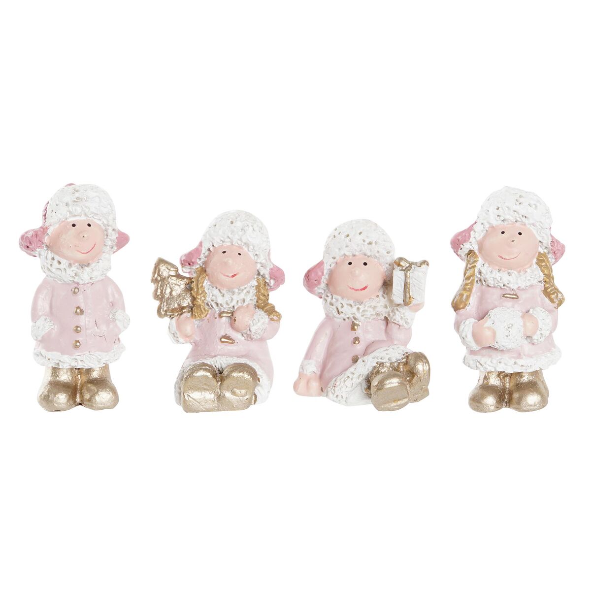 Christmas bauble DKD Home Decor Resin Angel (3,5 x 2,5 x 4 cm) (4 Units)-0