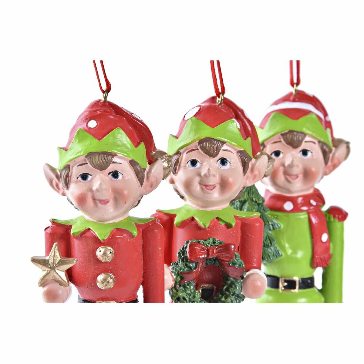Christmas bauble DKD Home Decor Resin Elf (5 x 4 x 14 cm) (3 Units)-2