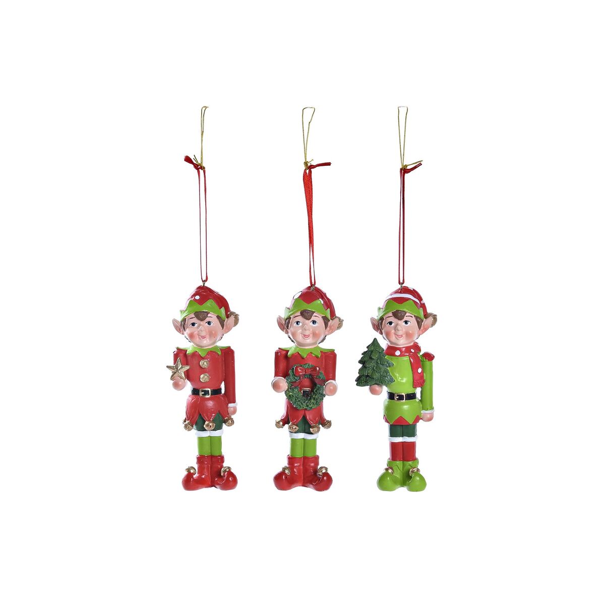 Christmas bauble DKD Home Decor Resin Elf (5 x 4 x 14 cm) (3 Units)-0