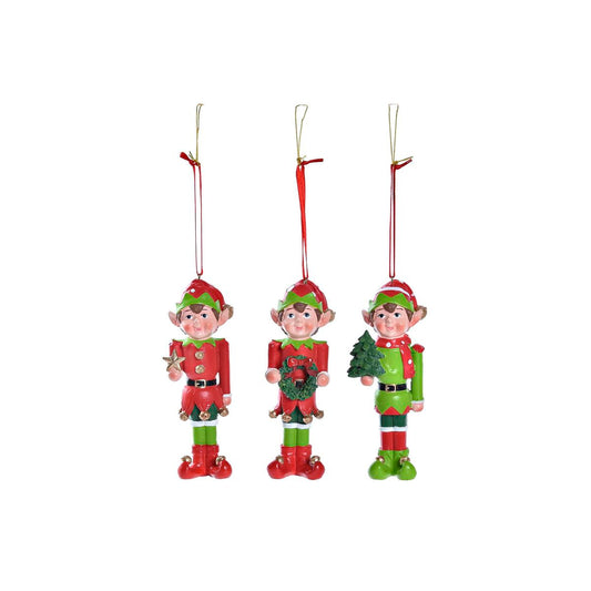 Christmas bauble DKD Home Decor Resin Elf (5 x 4 x 14 cm) (3 Units)-0