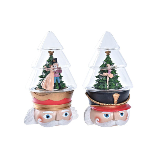 Lighting decoration DKD Home Decor Christmas Red White (15 x 13,5 x 24 cm) (2 Units)-0