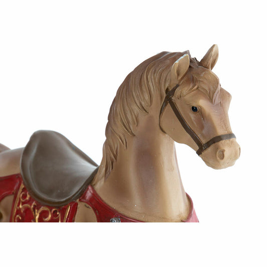 Christmas bauble DKD Home Decor Brown Red Resin Horse 34 x 10 x 32 cm (3 Units)-1