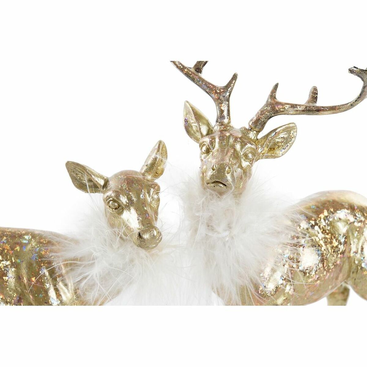 Christmas bauble DKD Home Decor Resin Reindeer (17,5 x 9 x 22,5 cm) (2 Units)-1