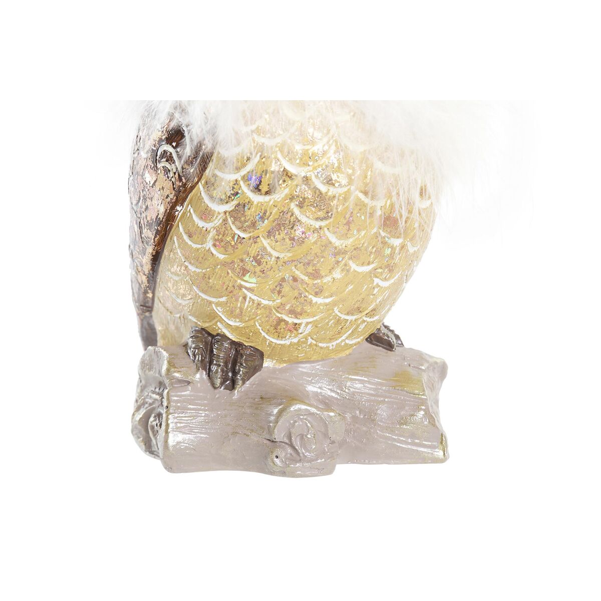 Christmas bauble DKD Home Decor Owl Resin (7,5 x 7,5 x 14 cm) (2 Units)-2