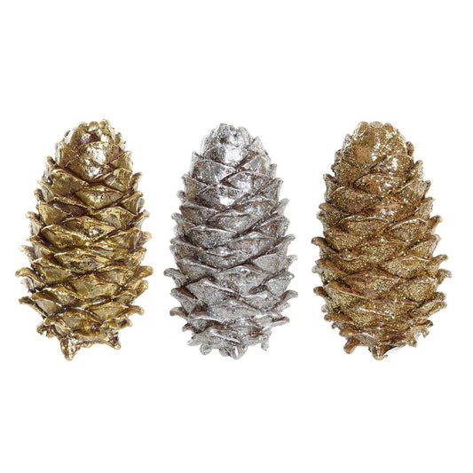 Christmas bauble DKD Home Decor Pineapple Resin (13 x 7,5 x 7,5 cm) (3) (3 Units)-0