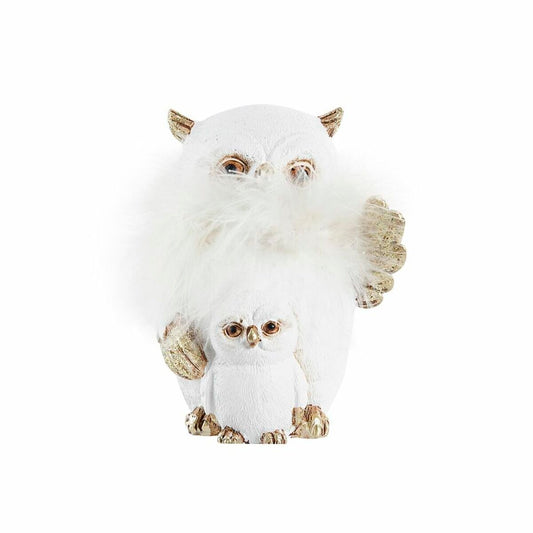 Christmas bauble DKD Home Decor Owl Resin (7,5 x 7 x 10 cm) (2 Units)-1