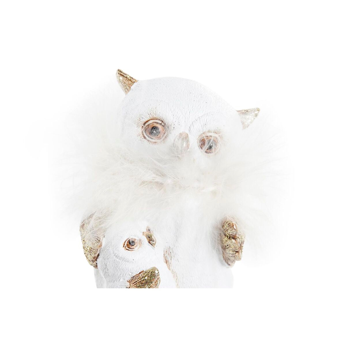 Christmas bauble DKD Home Decor Owl Resin (7,5 x 7 x 10 cm) (2 Units)-2