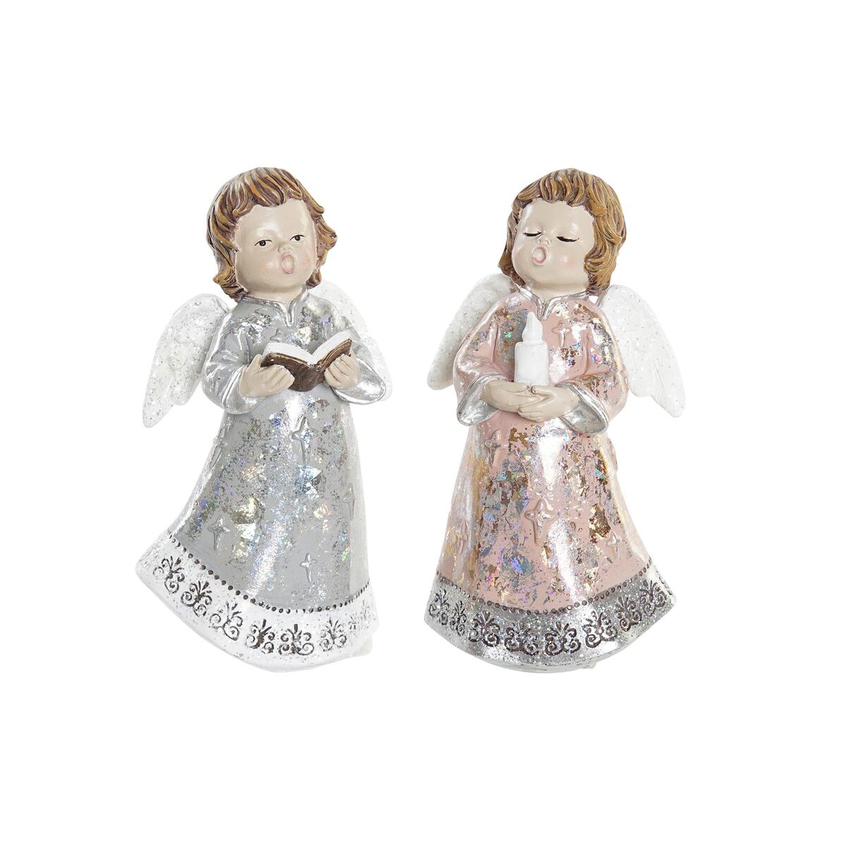 Christmas bauble DKD Home Decor Resin Angel (7 x 5 x 13 cm) (2 Units)-0