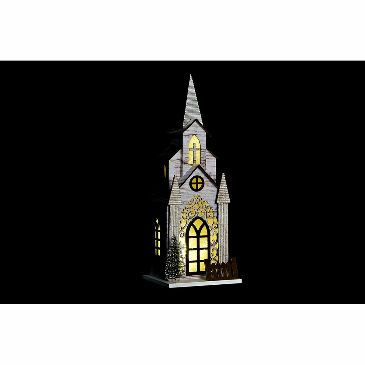 Christmas bauble DKD Home Decor Church MDF (12,5 x 11 x 33 cm) (2 Units)-2