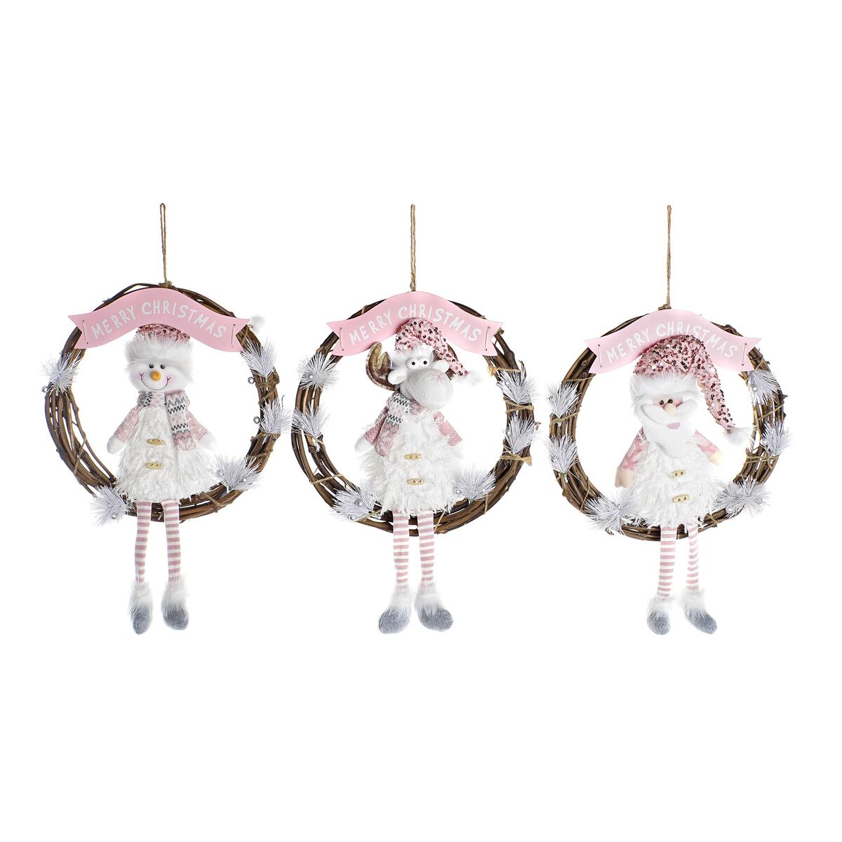 Christmas bauble DKD Home Decor Rattan (37 x 10 x 38 cm) (3 Units)-0