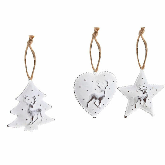 Christmas Decorations Set DKD Home Decor Metal (12 x 12 x 3 cm) (3 Units)-1