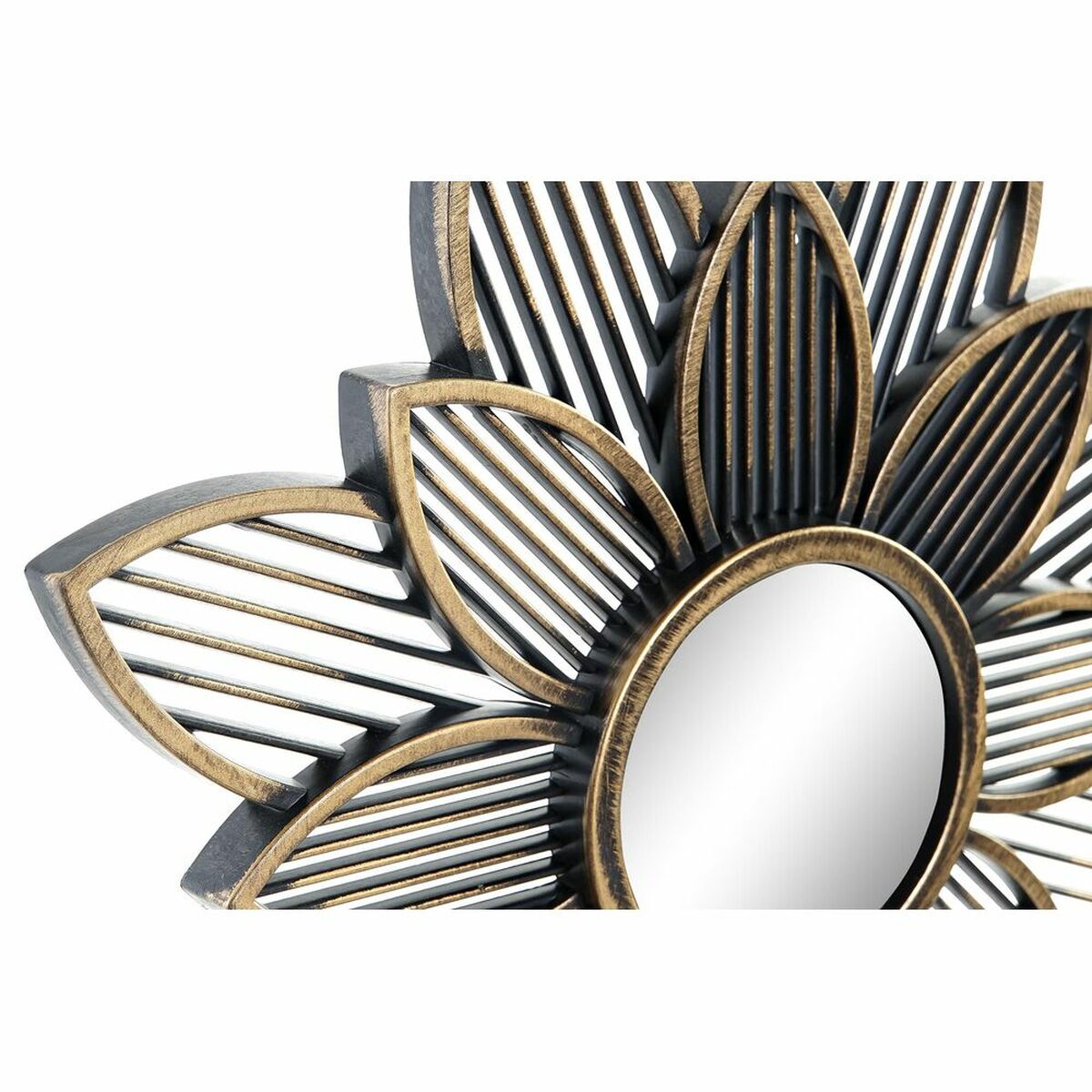 Mirror Set DKD Home Decor Mirror Champagne Golden PP 2 Units (25 x 1 x 25 cm)-2
