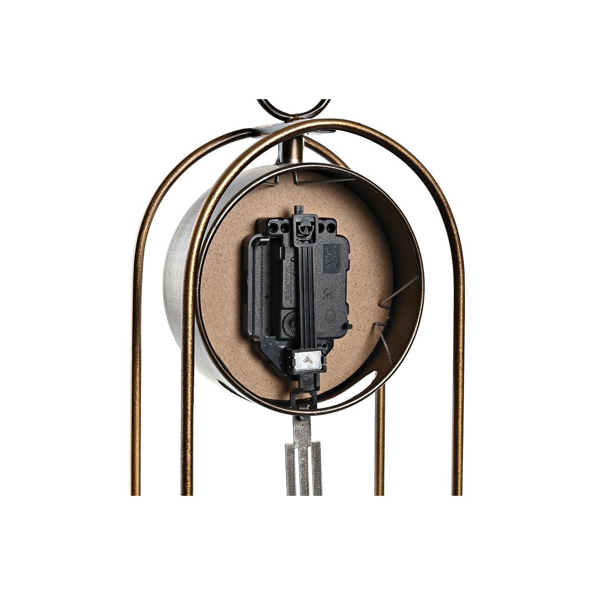 Table clock DKD Home Decor Crystal Black Golden Iron (17 x 12 x 46,5 cm) (2 Units)-1