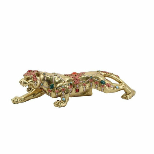Decorative Figure DKD Home Decor 39 x 11 x 10 cm Golden Colonial Panther-0