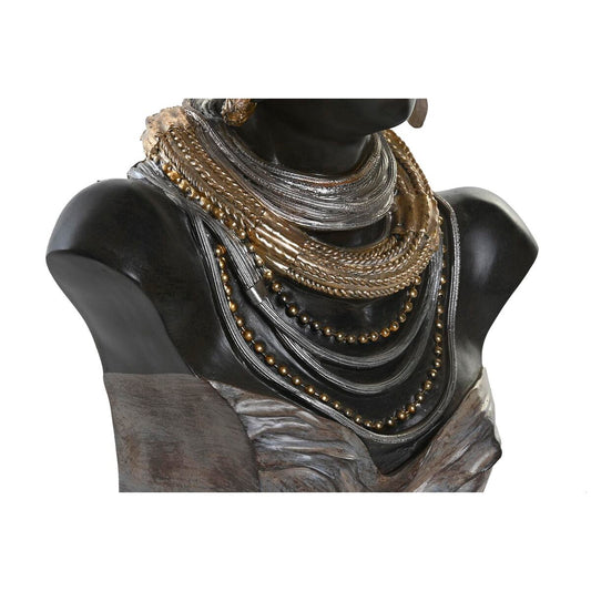Decorative Figure DKD Home Decor 26 x 17 x 40 cm Black Beige Colonial African Woman (2 Units)-1