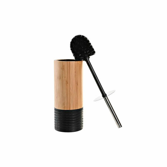 Toilet Brush DKD Home Decor Black Natural Bamboo 10 x 10 x 36,8 cm-1