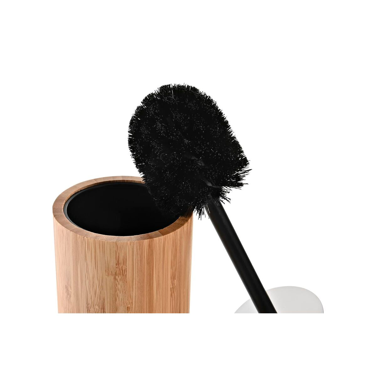 Toilet Brush DKD Home Decor Black Natural Bamboo 10 x 10 x 36,8 cm-2