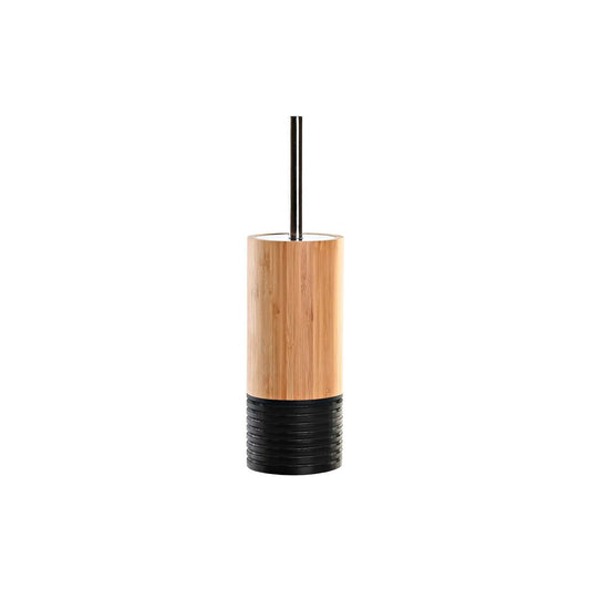 Toilet Brush DKD Home Decor Black Natural Bamboo 10 x 10 x 36,8 cm-0