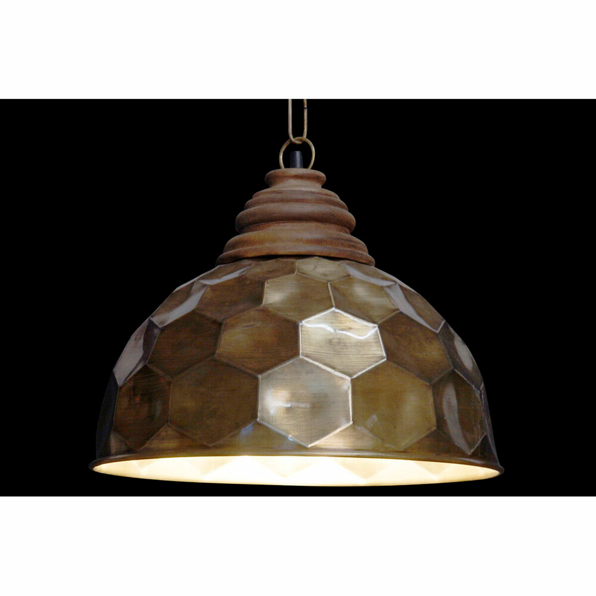 Ceiling Light DKD Home Decor Golden Wood Metal 50 W 39 x 39 x 34 cm-3