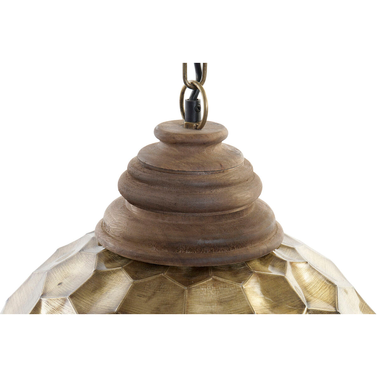 Ceiling Light DKD Home Decor Golden Wood Metal 50 W 39 x 39 x 34 cm-2