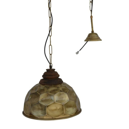 Ceiling Light DKD Home Decor Golden Wood Metal 50 W 39 x 39 x 34 cm-0