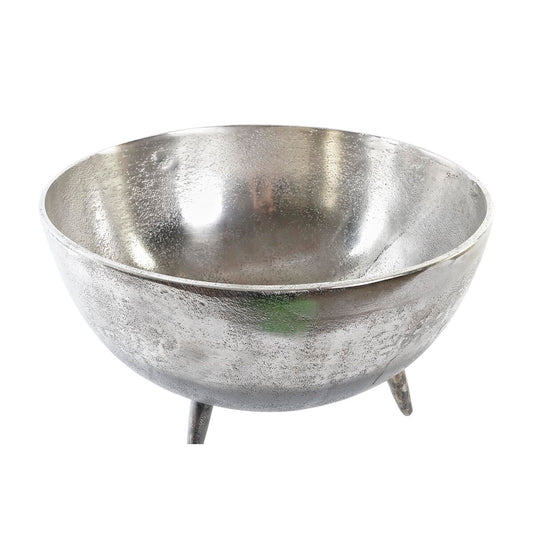 Centerpiece DKD Home Decor Golden Silver Aluminium 31 x 31 x 19,5 cm (2 Units)-1