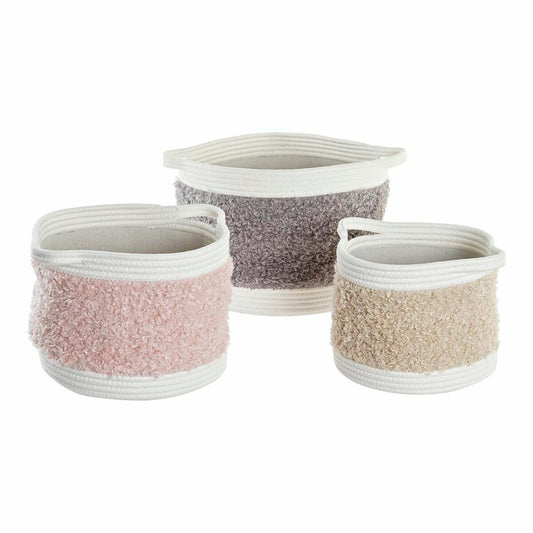 Basket set DKD Home Decor Children's 34 x 34 x 27 cm-0
