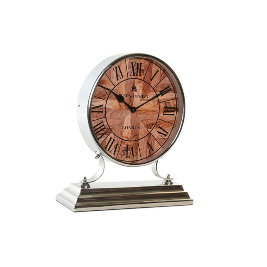 Table clock DKD Home Decor Silver Natural Traditional-0