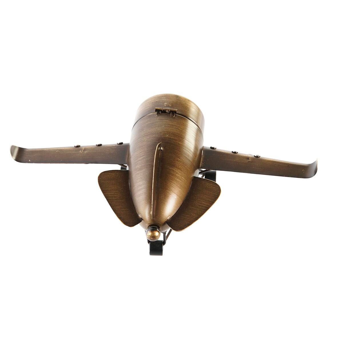 Table clock DKD Home Decor Golden Silver Aeroplane (2 Units)-3