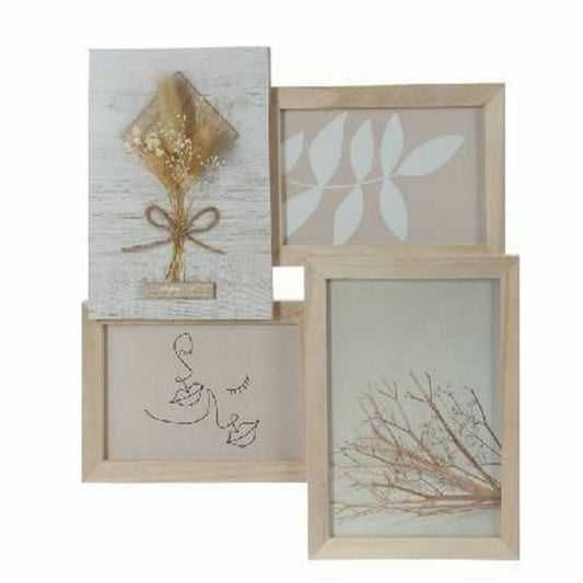 Photo frame DKD Home Decor 31 x 2,4 x 34 cm Crystal Natural Shabby Chic-0