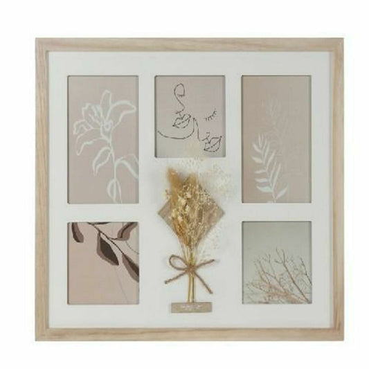 Photo frame DKD Home Decor 39 x 1,2 x 33 cm Crystal Natural Shabby Chic-0